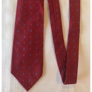 Men’s Brooks Brothers Silk Red Golf Sports Tie.